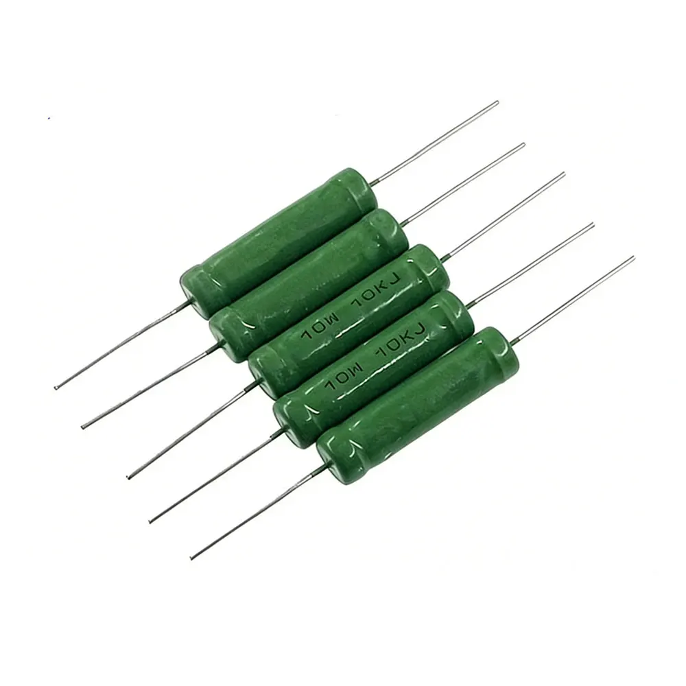 5pcs RX21 10W Wire Wound Resistance 5% 1R 10R 100R 1K 10K 12K 15K 20R 22R 24R 27R 30R 33R 0.05 0.1 0.22 1 10 15 100 ohm Resistor