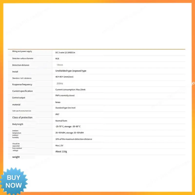 A10R Switch Sensor PRD18 12Mm Diameter DC12-24V 12Mm Diameter IP20 Switch Sensor PRD18 14DN2