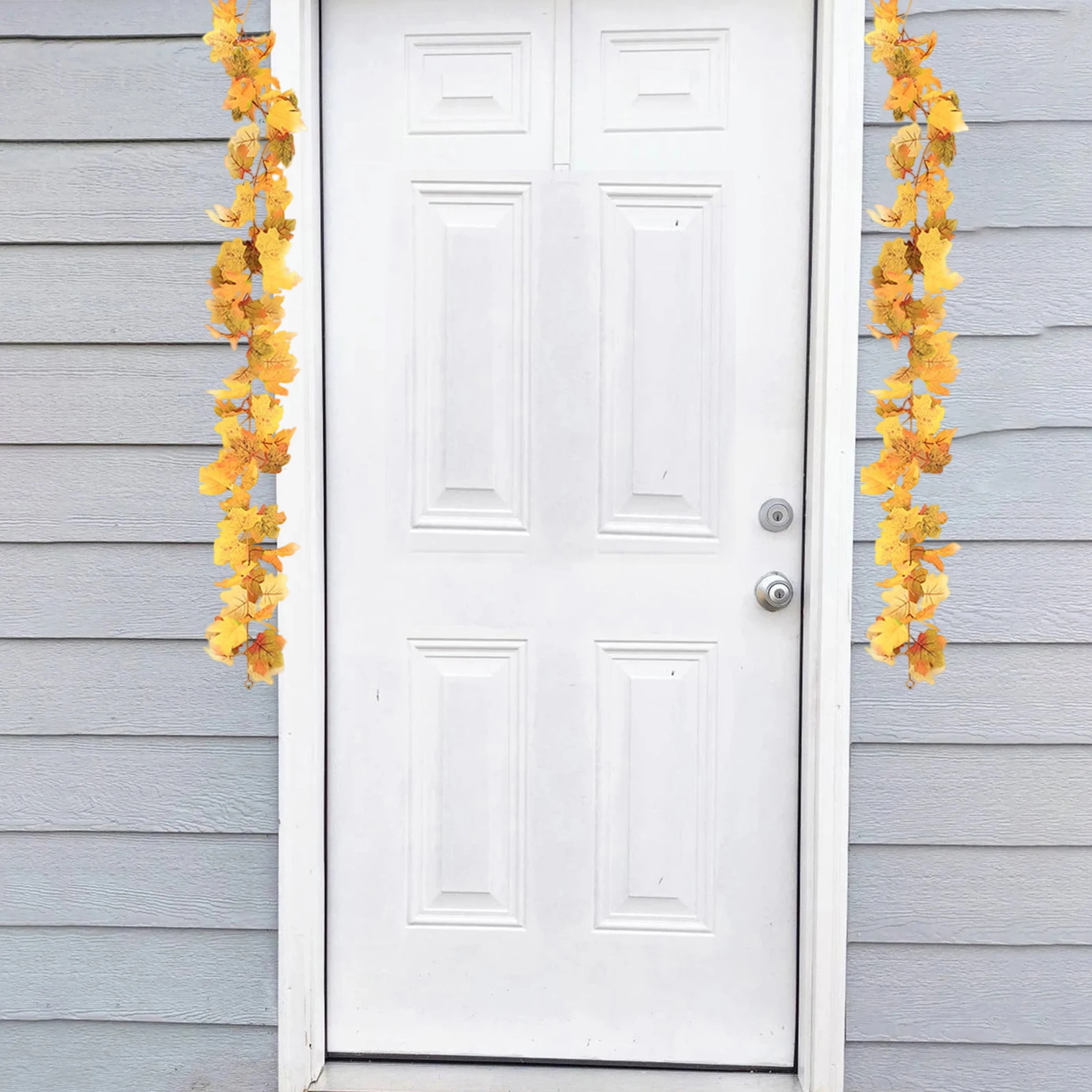 

Искусственная осенняя гирлянда из кленового листа на День Благодарения, домашний декор, подвесной венок для украшения дверной вечерние мантии