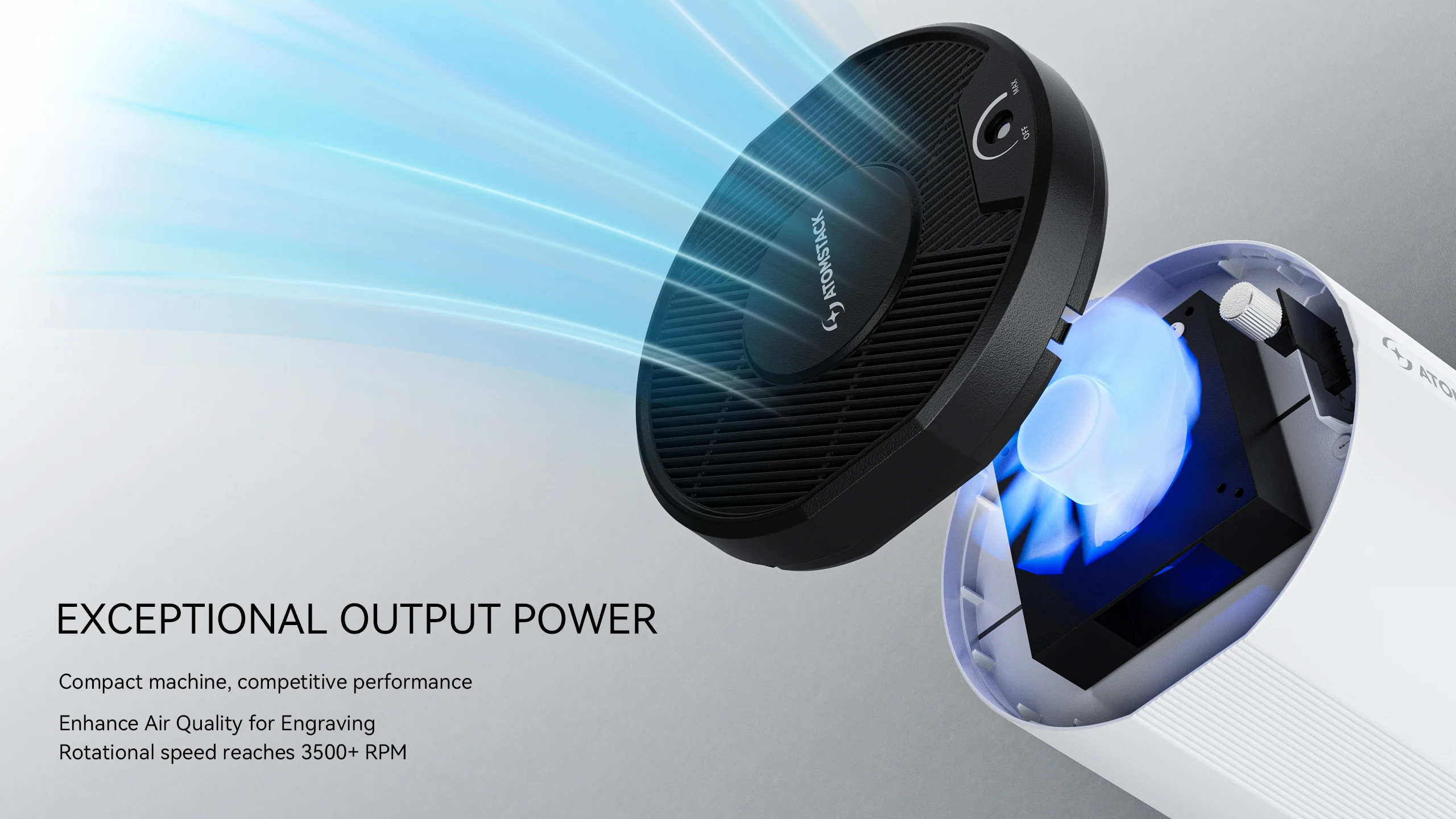 Atomstack Maker D3 空気清浄機レーザー彫刻機吸煙器空気清浄機 EU プラグ