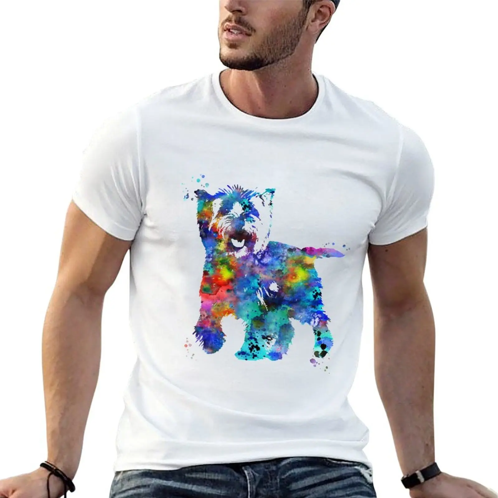 

Cairn Terrier, watercolor Cairn Terrier T-Shirt t shirt man plain essential t shirt T-Shirt