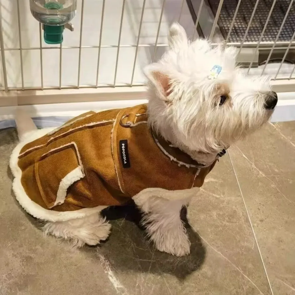 

Утепленный зимний жилет для собак с защитой от ветра, комфортный, утолщенный, безрукавка для холодной погоды