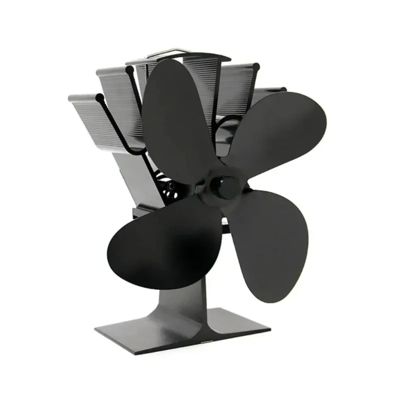 

Four Leaf Self Ignition Circulation Fireplace Fan Self Ignition Thermal Power Without Charging Thermal Energy Self Ignition Fan