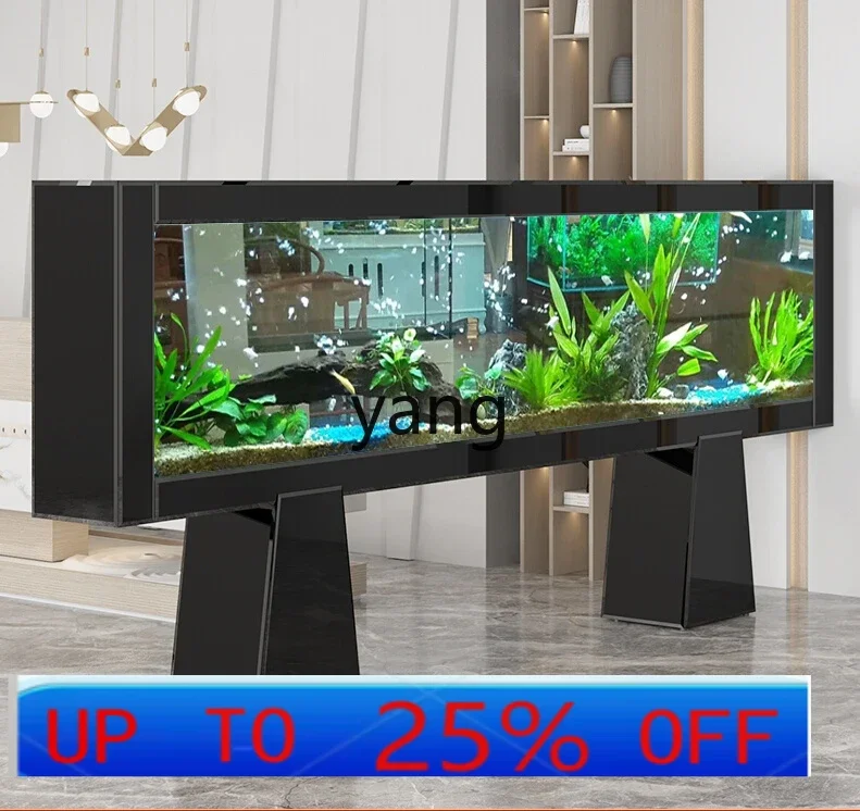 

LTT large fish tank living room floor screen home office ultra-white glass