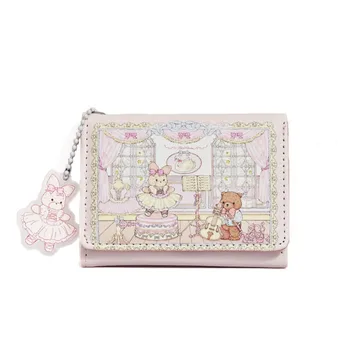 小さな女の子のためのヴィンテージのクマとウサギの財布,財布,財布,財布,財布,財布