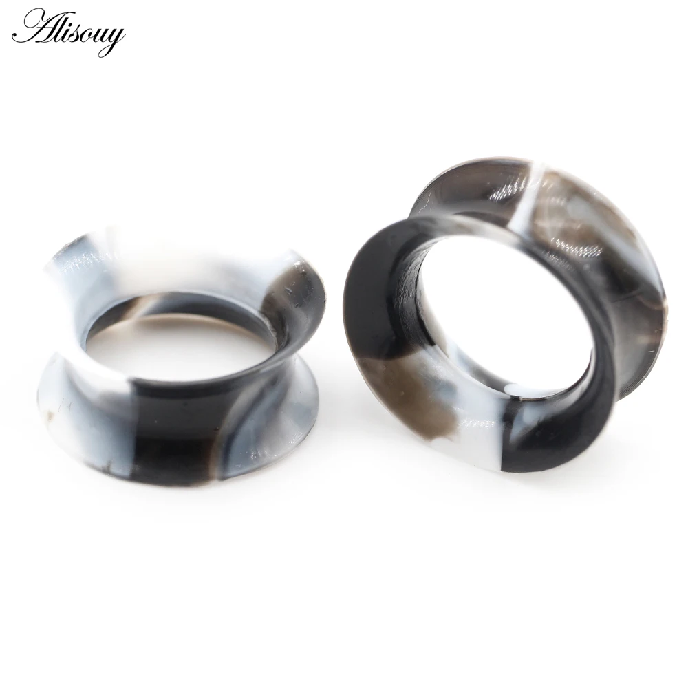2er-Set mehrfarbige, hohle, flexible Silikon-Ohrstöpsel, Tunnel, Expander, Dehner, Ohrringe, Piercing-Körperschmuck – Detail 18