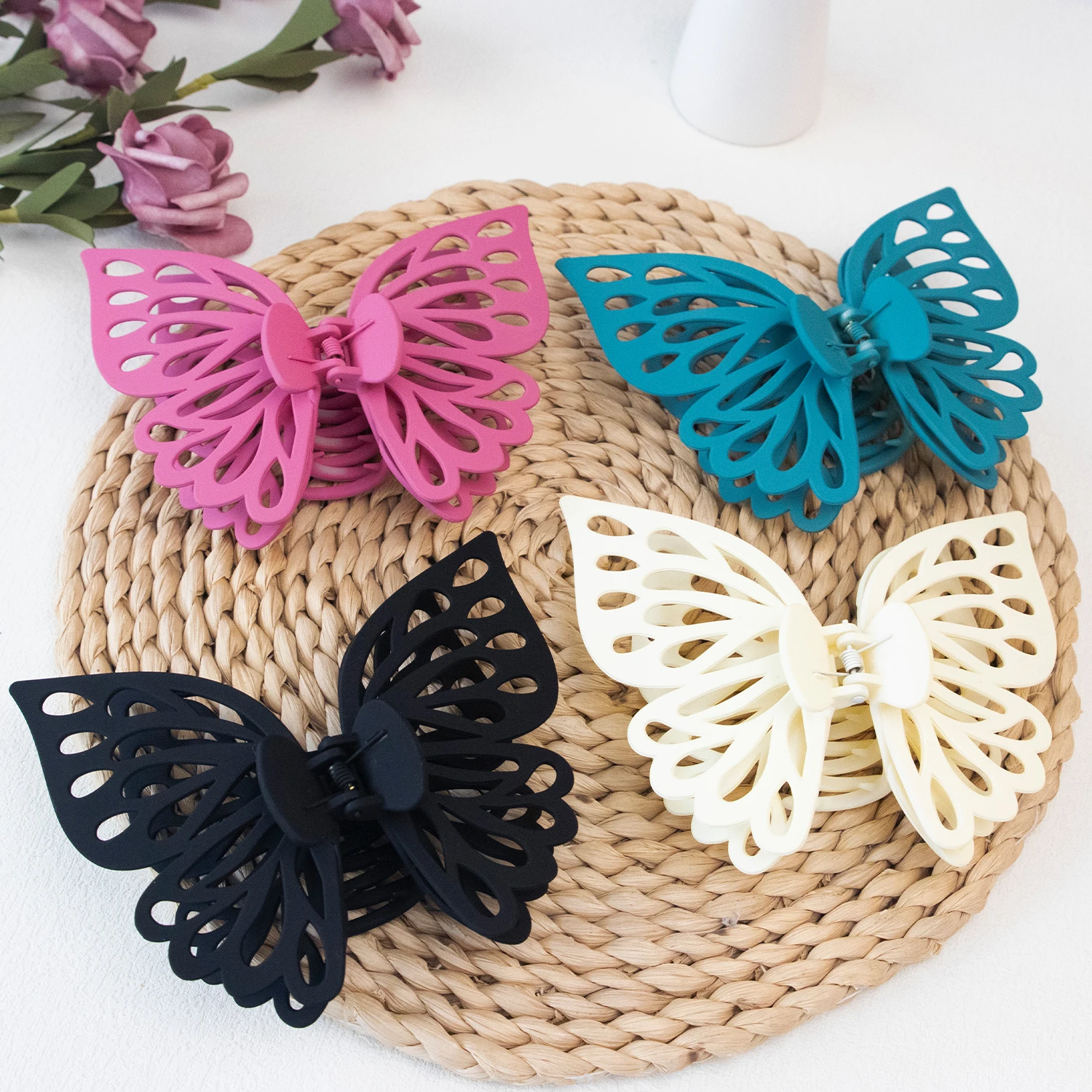 1PC Fashion Butterfly Hair Claws 5.3inch Large Hair Clips Claws Women Girls Hair Accessories