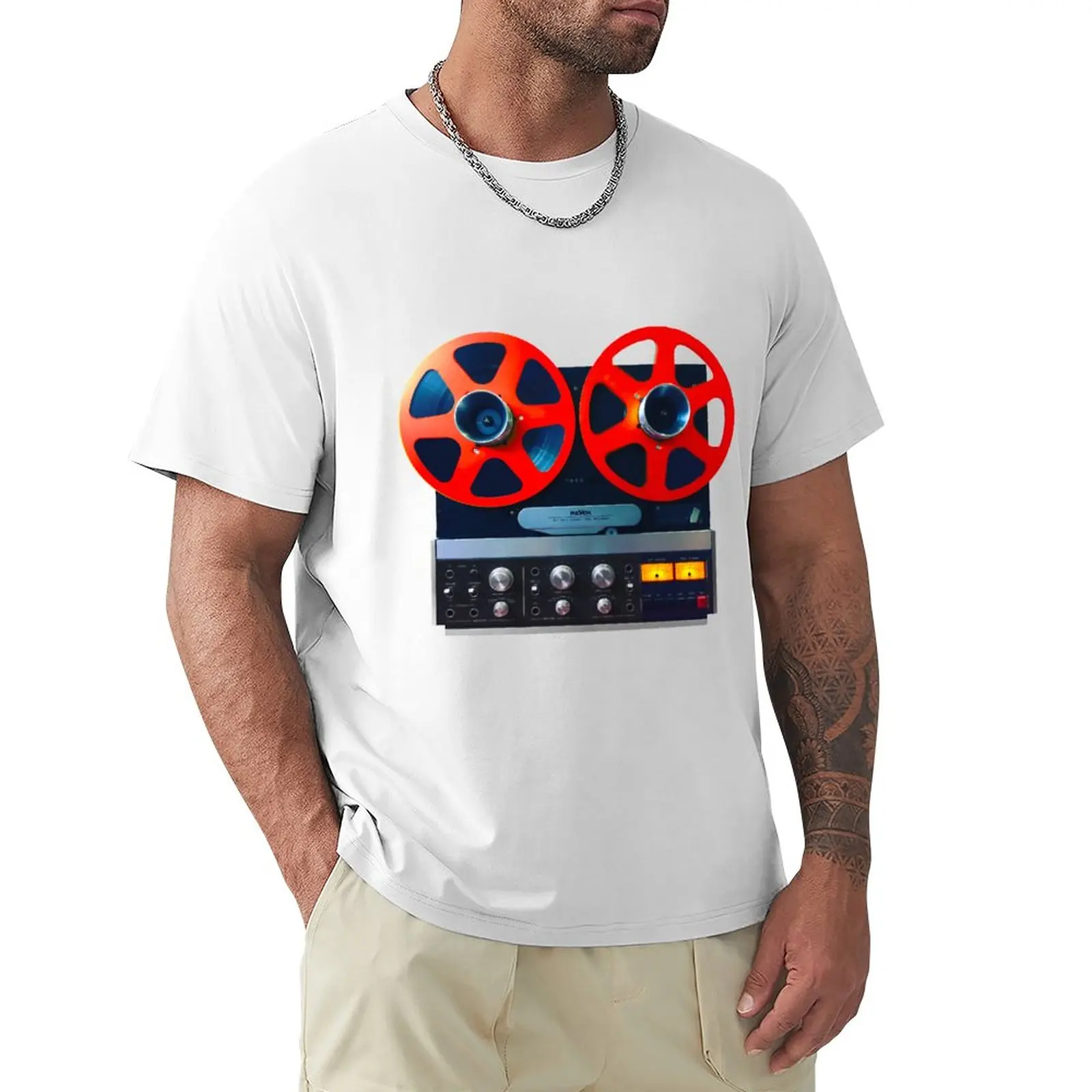 

Vintage reel to reel tape recorder T-Shirt cat shirts blank t shirts cute clothes mens t shirts