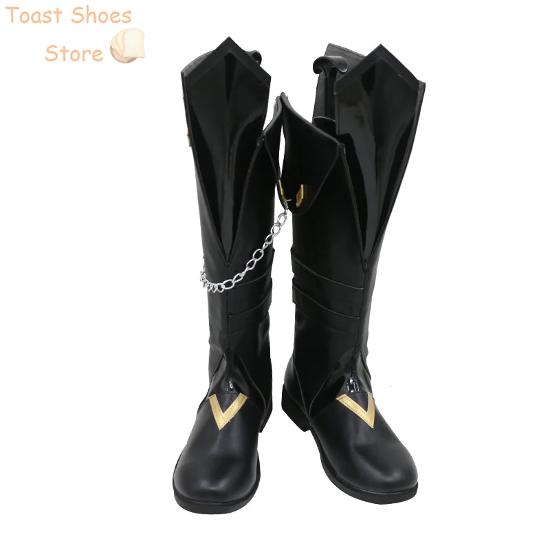 Tartaglia Cosplay Schuhe Gens hin impact Cosplay Prop Pu Lederschuhe Halloween Karneval Stiefel Kostüm Requisite