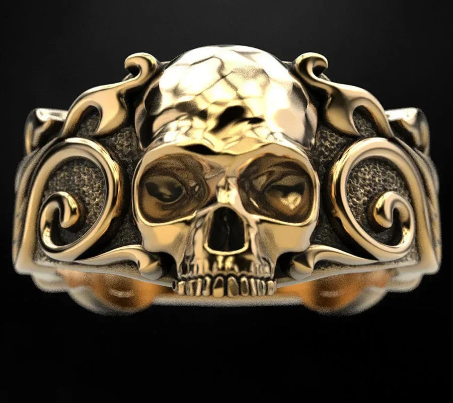 

Мужские кольца с узорами черепа, 9,5 г, индивидуальные кольца из твердого серебра 925 пробы, разные размеры 7-11