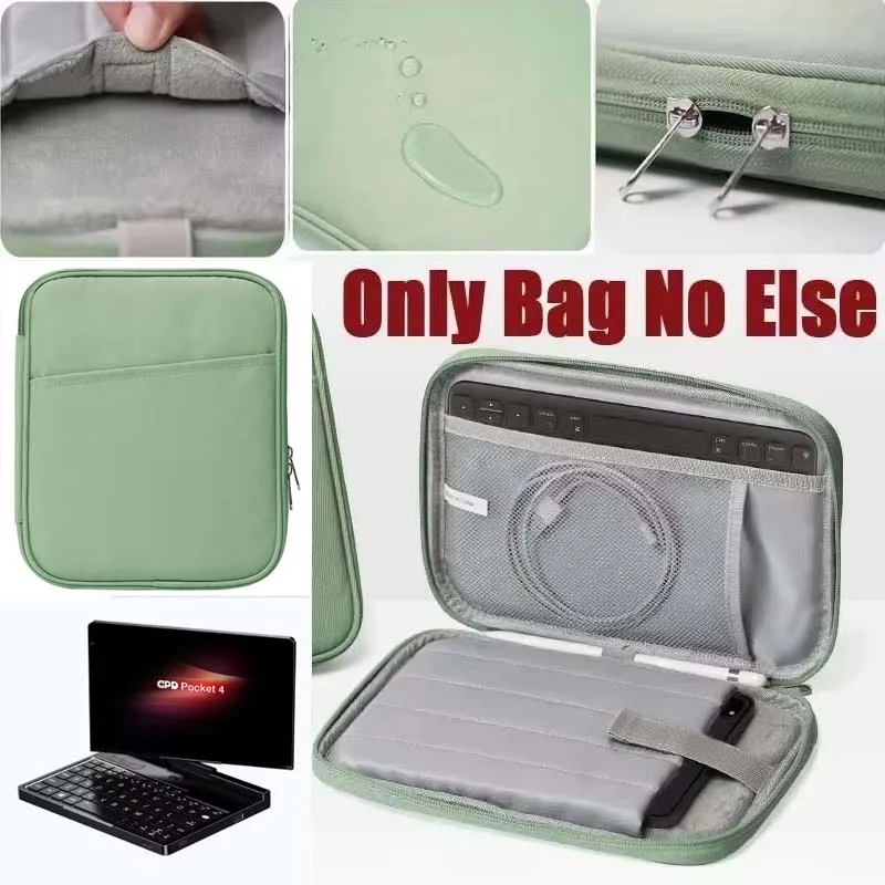 for GPD Pocket 4 Notebook UMPC Storage Bag Waterproof Sleeve Multi Pockets Carry Case Handle Zip Pouch for Cable Mouse Keyboard