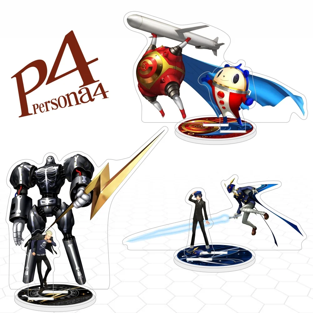 Game Persona 4 15cm Acrylic keychain Stand Double Insert Kanji Naoto Teddie Persona Character Table Decor Gift