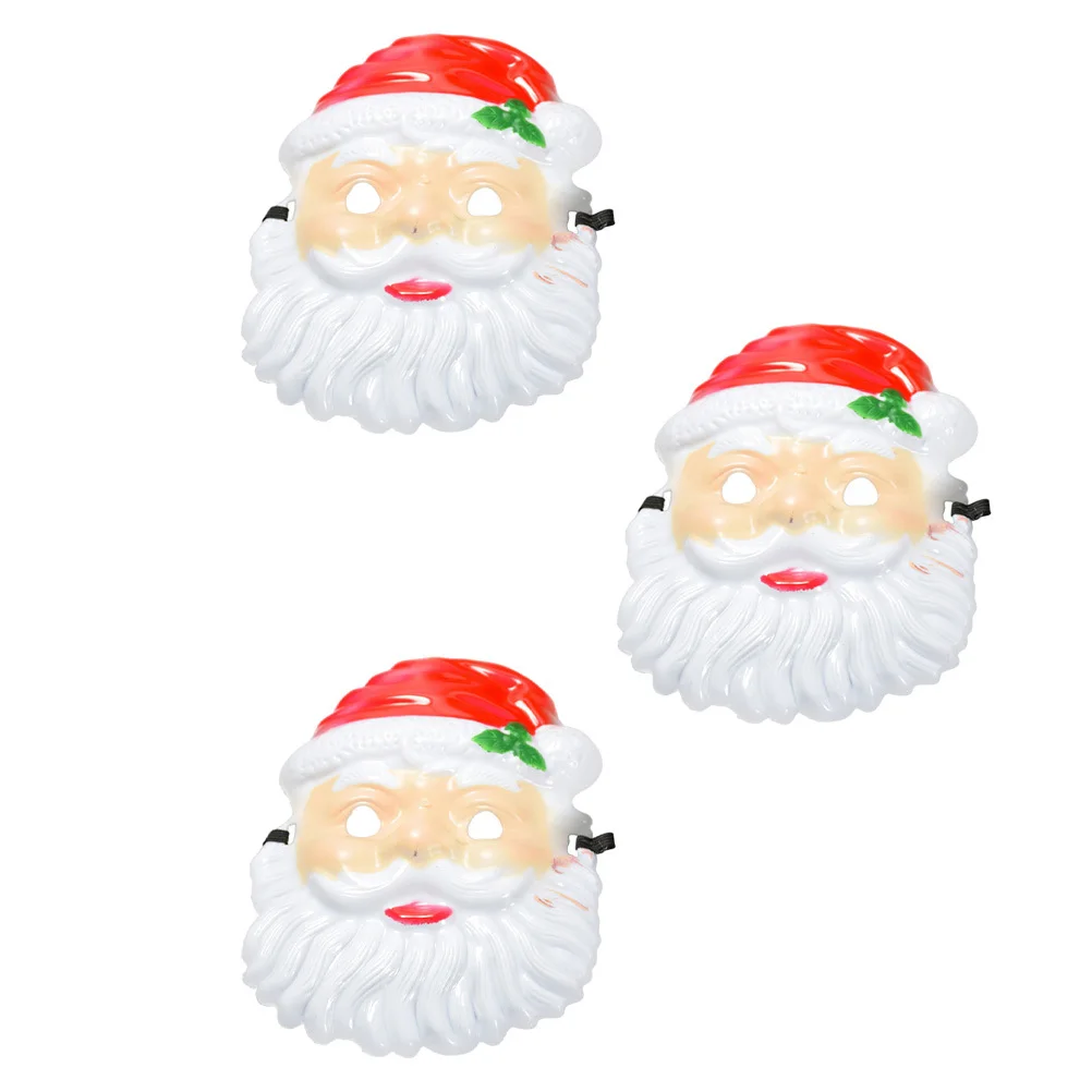 3 قطع من قناع سانتا كلوز الإبداعي لحفلات عيد الميلاد وعيد الميلاد، مادة ممتازة، متينة وآمنة للصور العائلية