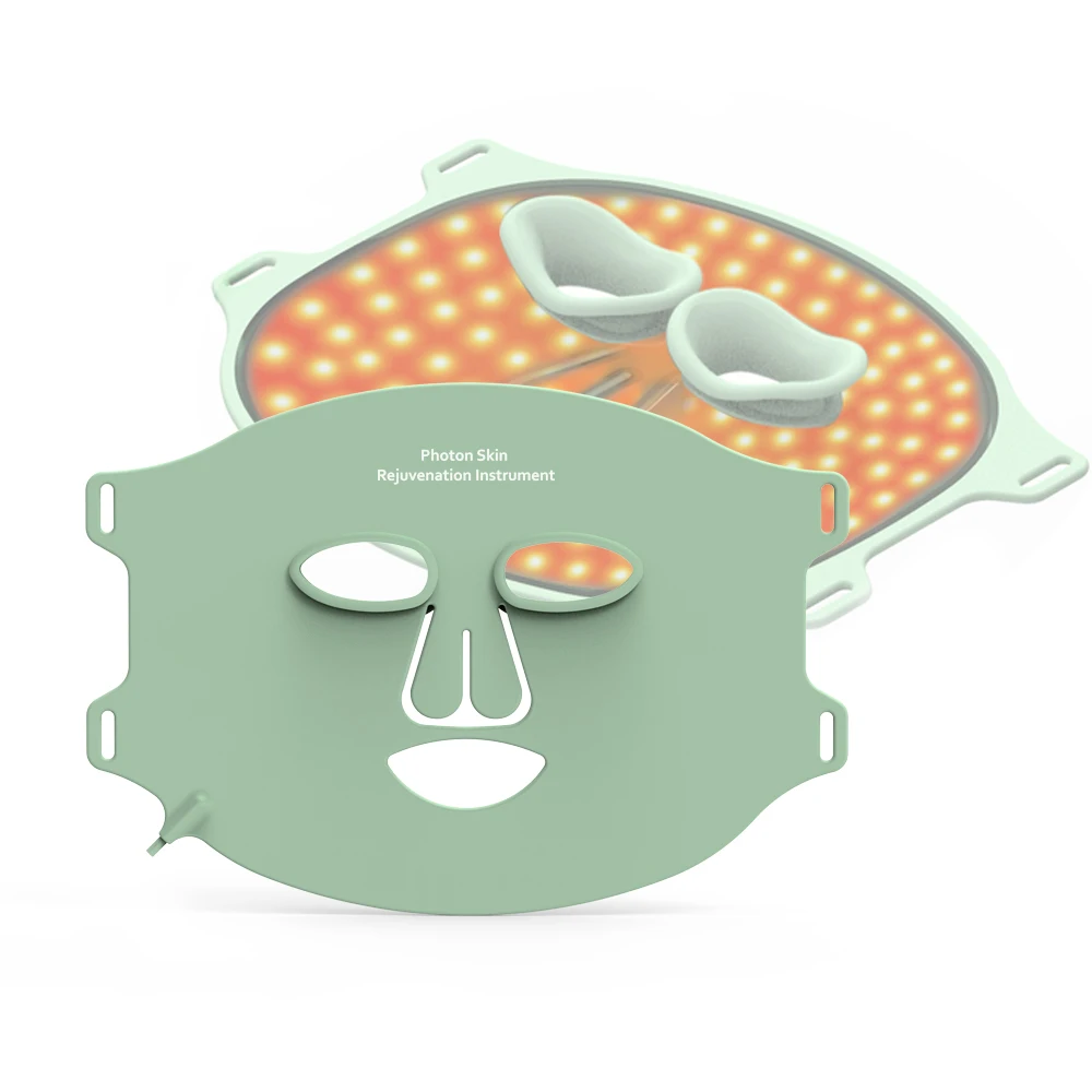 1072nm Red Blue Infrared Light Therapy Beauty Mask With Silicone LED PDT Red LED Facial Mask for Skin Care