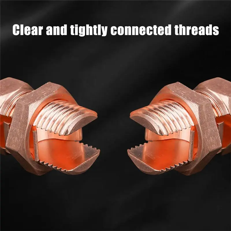 AT16 10Pcs Split Bolt Connector, Grounding Split Bolt Connector Split Bolt Connector for Complete Earth on Bare Wires TJ-25
