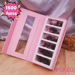 1500 Fans 3D-14D Slim Narrow Sharp Stem Premade Volume Lash Loose Fans Promade Thin Pointy Base Pre Fanned high Lash Extensions