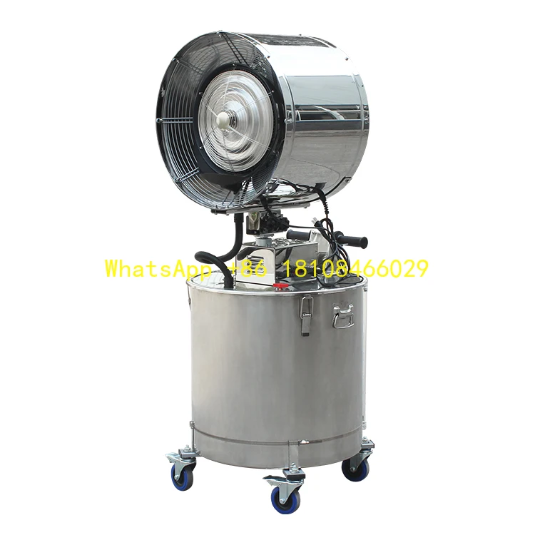 لتبريد الفناء/بخاخ خارجي مروحة تبريد زراعية ترطيب مروحة التغشية التخييم اليد دفع المنقولة الفولاذ المقاوم للصدأ