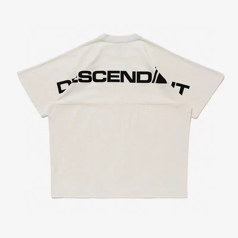 Japan Style Descensant Berth Jersey SS Bat Sleeve Loose Casual Short Sleeved T-shirt for Men and Women