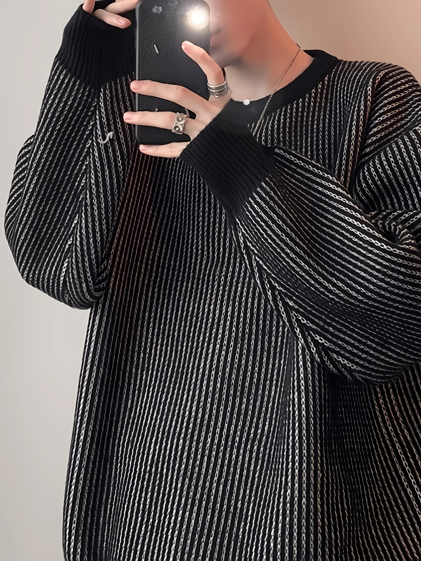 เสื้อไหมพรมถักลายบิดเกลียวสำหรับผู้ชาย LVLAEA แขนยาว คอกลม สไตล์ลำลอง สวมใส่สบายๆ สำหรับฤดูใบไม้ร่วงและฤดูหนาว