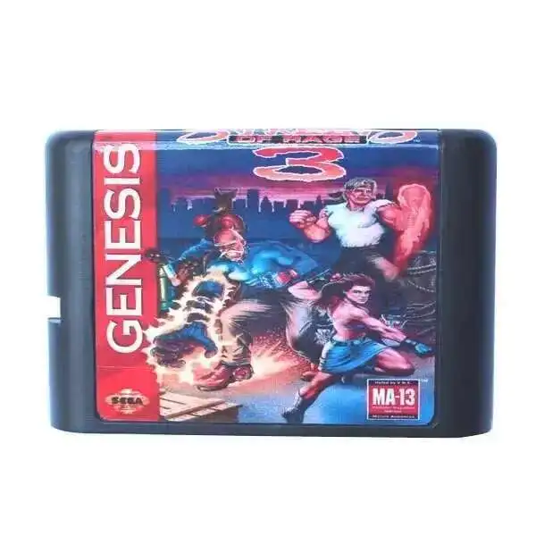 بطاقة ألعاب Sega MD - Streets Of Rage 3 III NTSC-USA لنظام لعبة Sega MD 16 بت