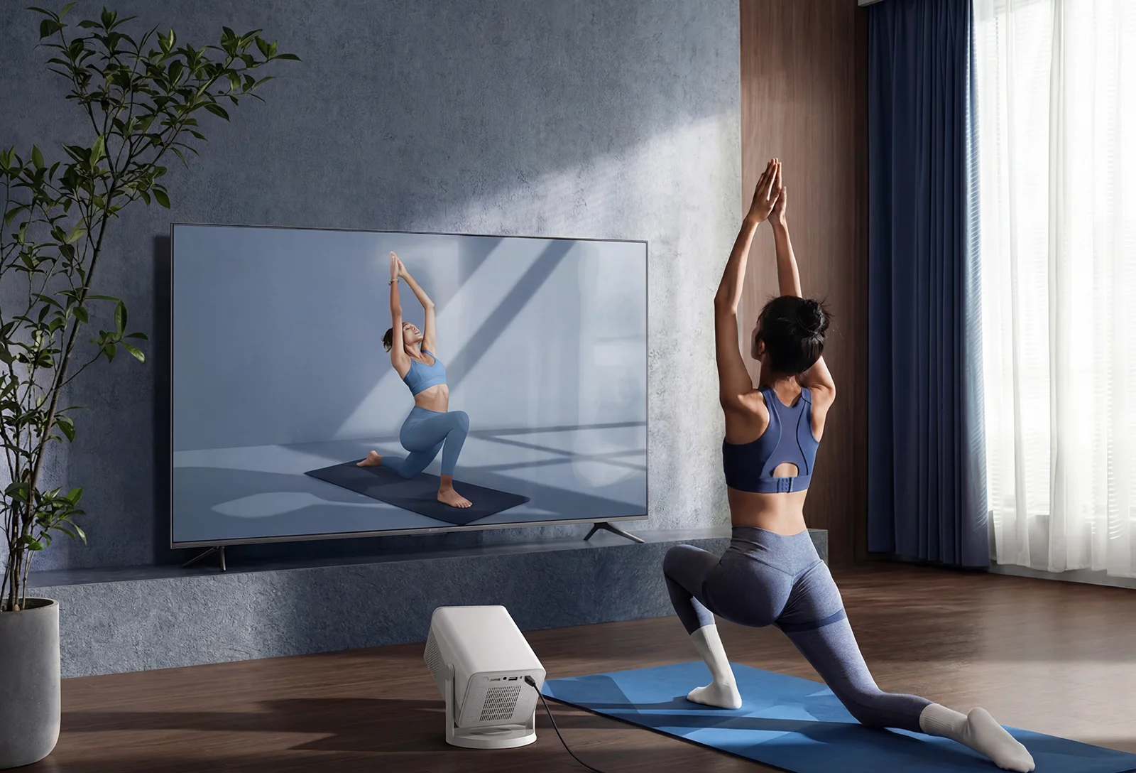 HP Tragbarer Projektor MC425 1920x1080P Full HD 200LM Auto-Korrektur 90° ° Drehbarer Dual-Band WLAN 5.4 Bluetooth 3W Lautsprecher USB-C – Detail 9