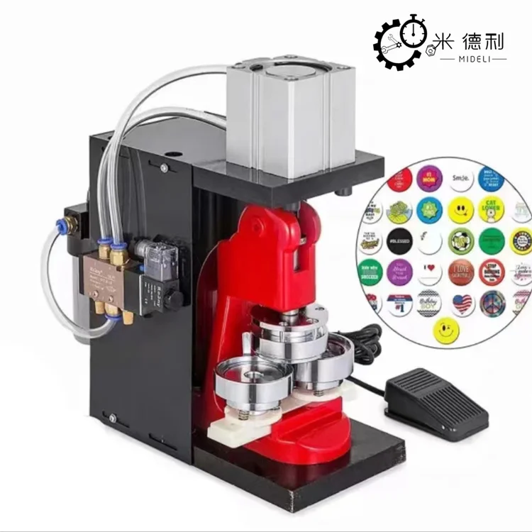 Wendy Wholesale High Quality pneumatic badge machine body 50x50mm Automatic Button Maker Button Making Machine for sale