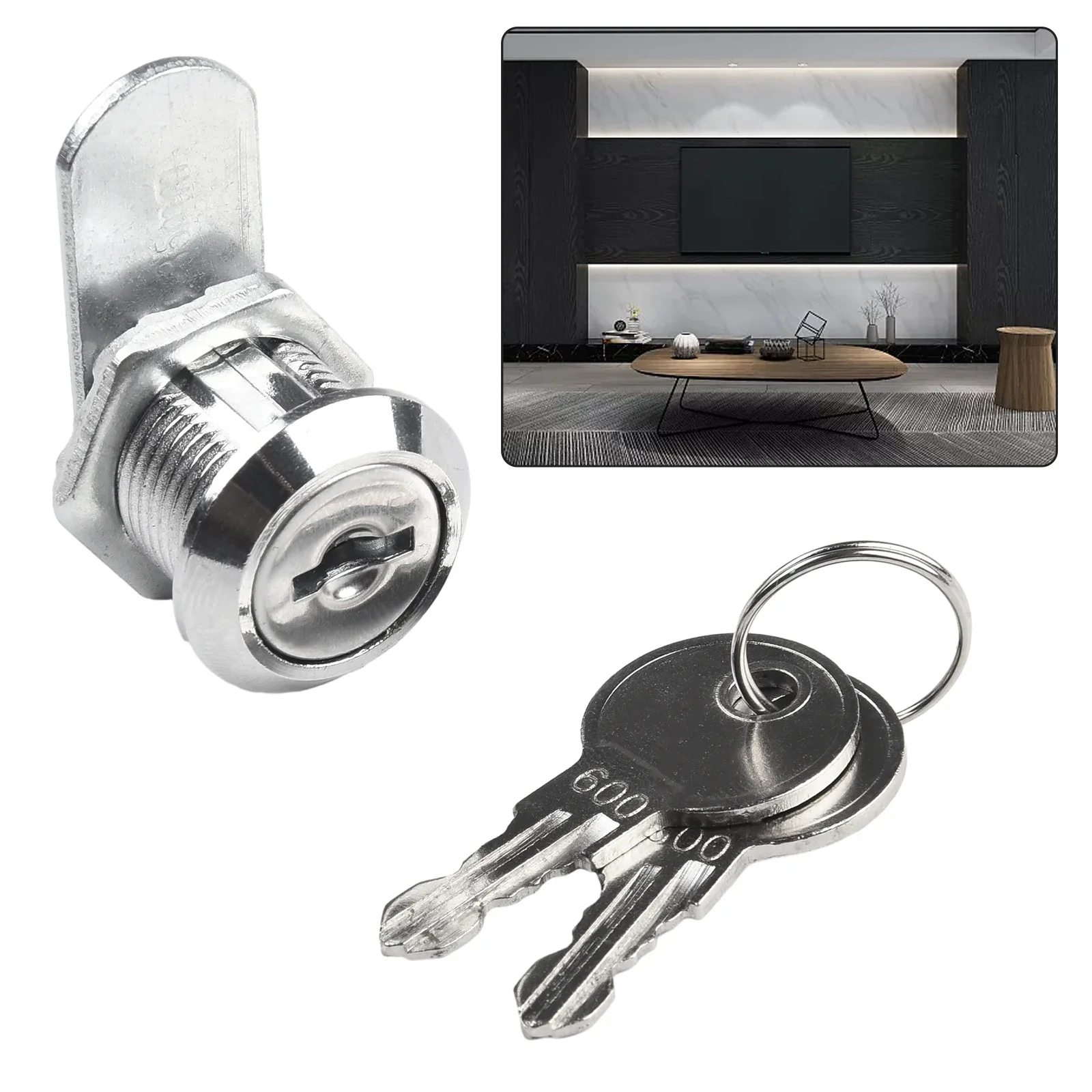 Keys Lock 3 Pcs A 90 Degree Turn Silver Zinc Alloy Storage Doors Filing Cabinets Home Improvement Home Security