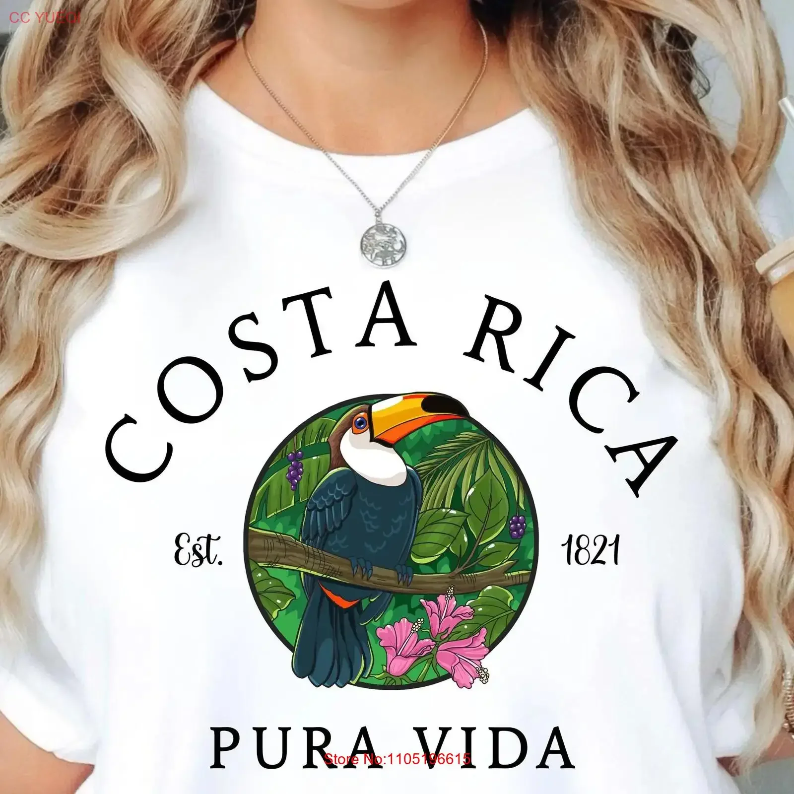 

Футболка Costa Rica Pura Vida Tropical Toucan Jungle Wildlife Топ с цветочным принтом Toco Vibe винтажная стираная мягкая графика