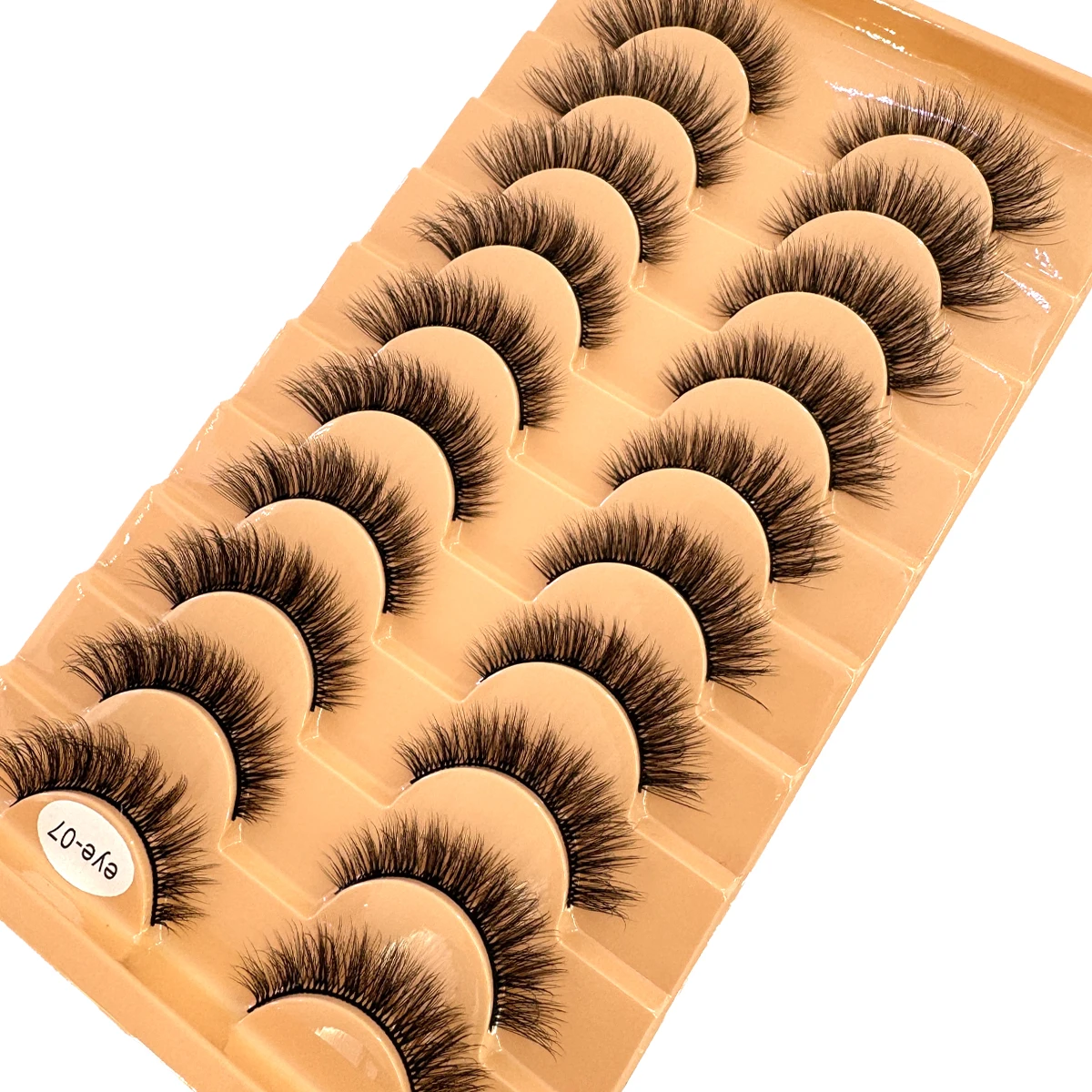 10ペア 3Dミンクつけまつげ ハンドメイドつけまつげ ナチュラルロングメイクアップ シミュレーションクロス メッシーアイ 3Dカールつけまつげ