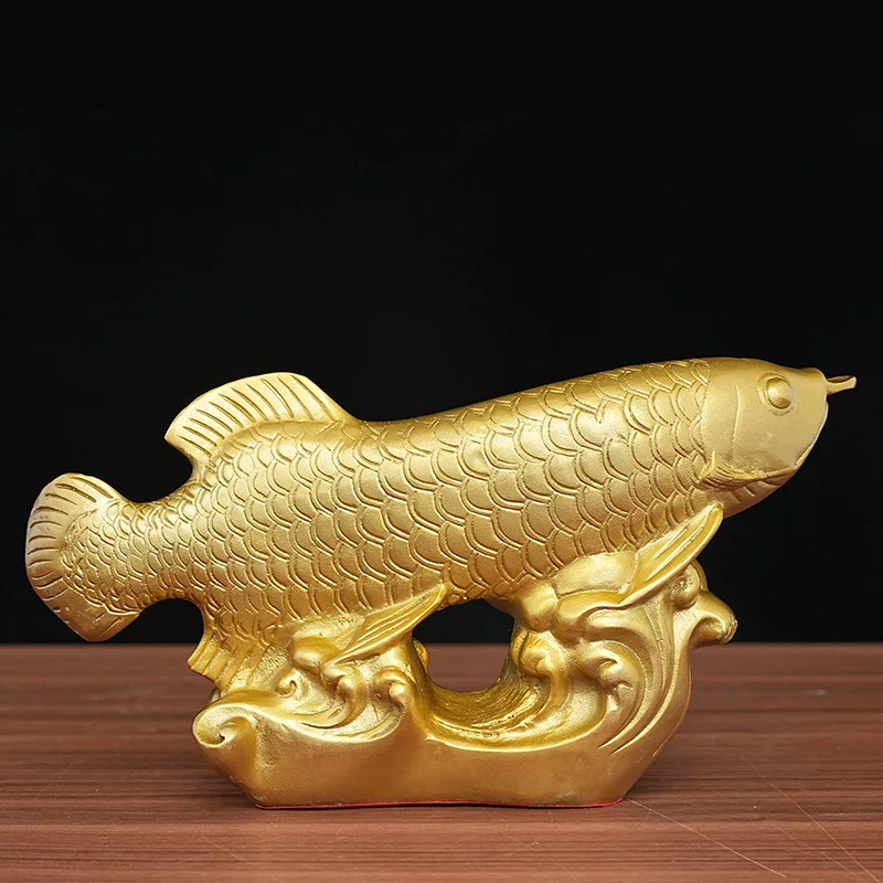 Brass fine workmanship, antique finish    Arowana Ornament   Copper Crafts for Abundance Year After Year