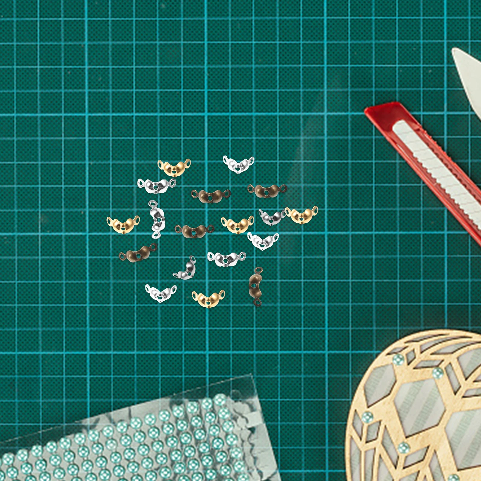 

1000 Pcs Bulk Charms for Bracelets Accessories and Buckles Double Head Jewelry Finding Clasps