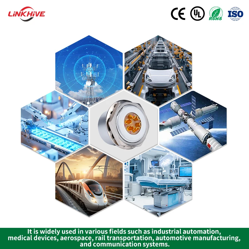 Hot Sale Short 2C Series Short Gold-Plated Contacts Electrical Extension Cable IP50 Dustproof Circular Self-Locking Connector