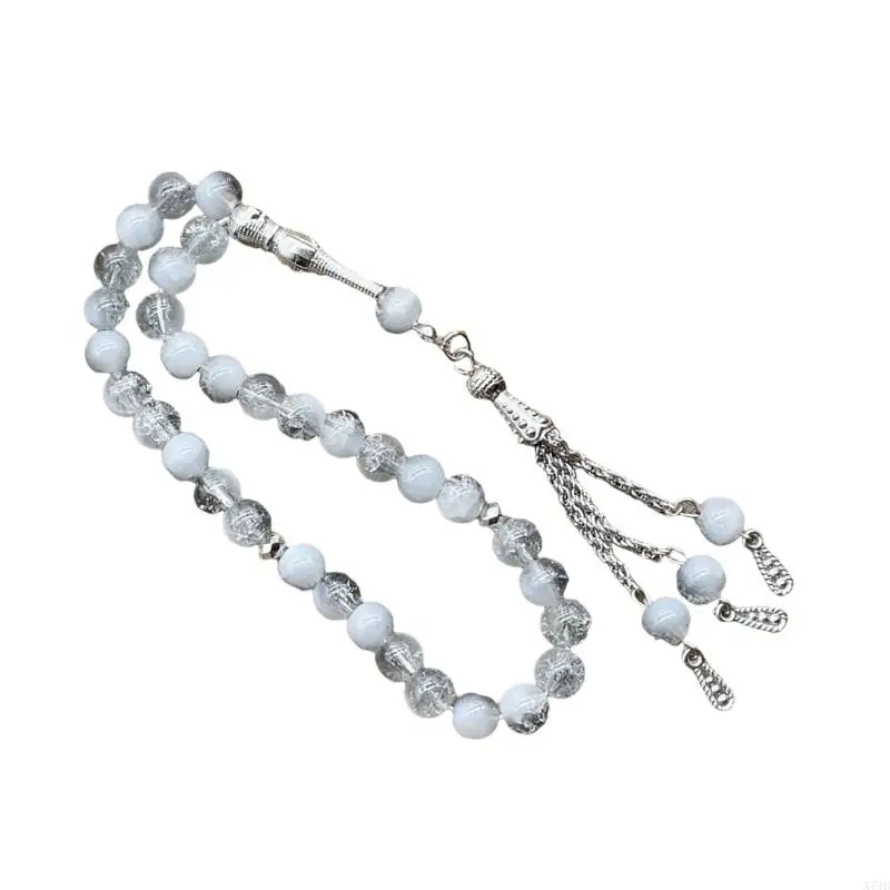  Handmade Islamic Tasbih 33 Beads Bracelet with Tassels for Muslims Prayers Use