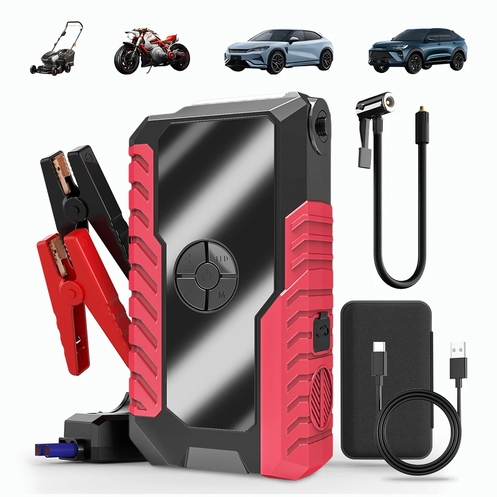 

2000A 4 In 1 Car Starter wireless Jump Starter multi-function Booster with 160PSI Wireless Air Compressor