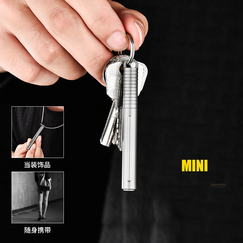 Imagem -03 - Caneta Tática de Liga de Titânio Edc Autodefesa Mini com Coleção Escrita Multi-funcional Portátil Ferramentas ao ar Livre Edc