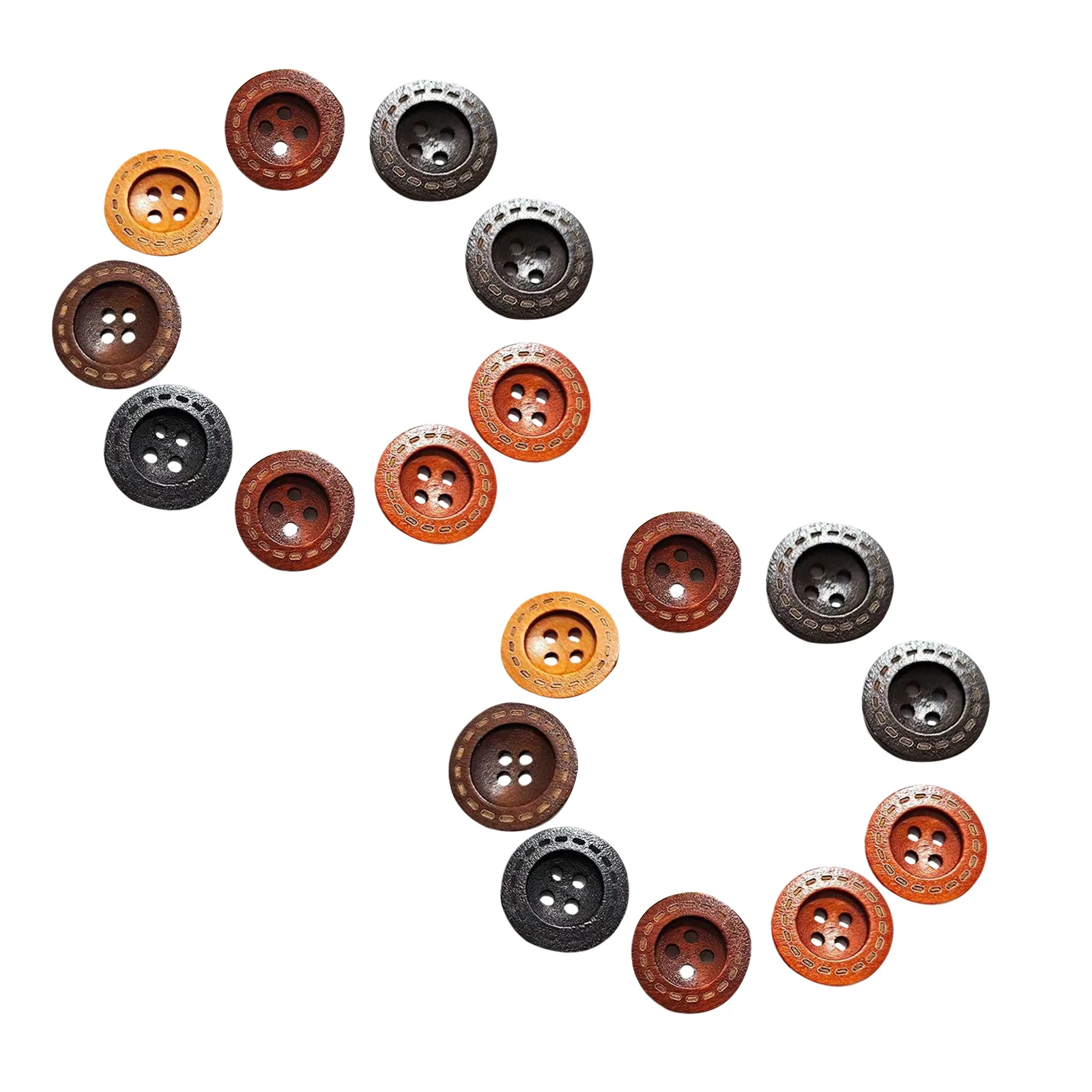 

40pcs Wooden Button Vintage Decorative Thumb Tacks For Cork Board Bulletin Board Pins Photo Display Map Tacks Rustic Wall Decor