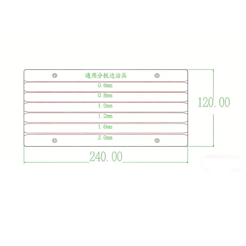 Aluminum Alloy V-CUT Universal PCB Depaneling Manual Fixture with Base for 0.6-2.0mm PCB Edge Separation