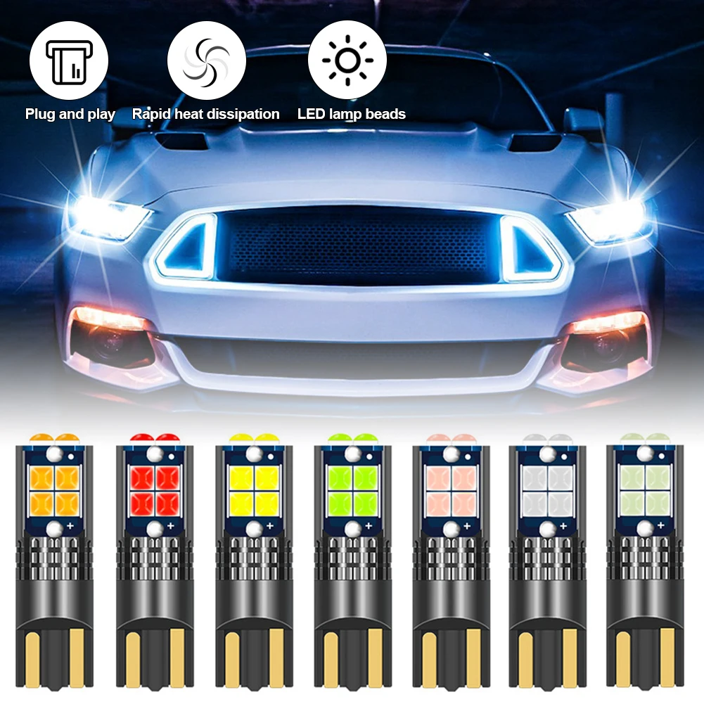 

T10 10SMD Автомобильный светодиодный внутренний боковой фонарь Парковочная лампа Canbus DC 12 В 3030 Автоматические лампы для номерного знака Супер яркие