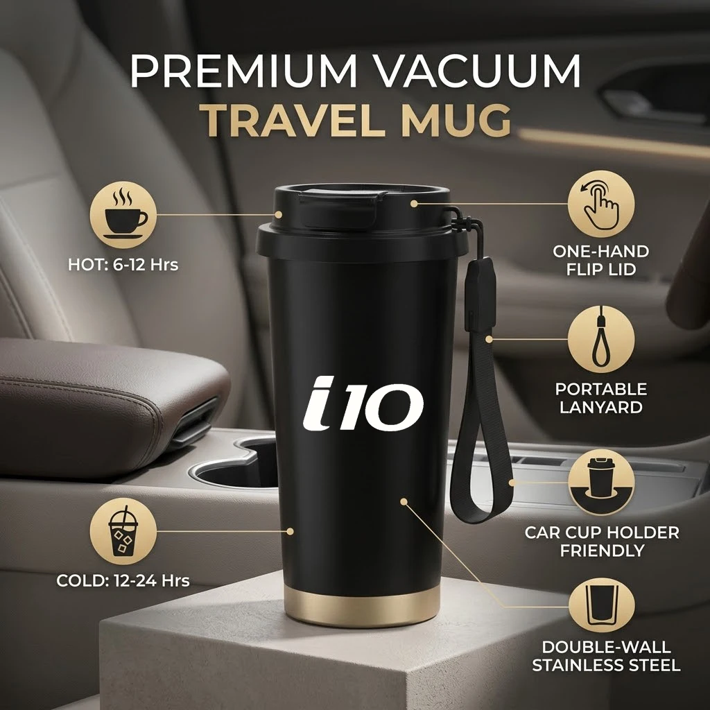 Car Thermos Cup Water bottle Coffee cup 316 stainless steel For Ix35 I30 I20 I10 I40 Ix25 N Line Emblem
