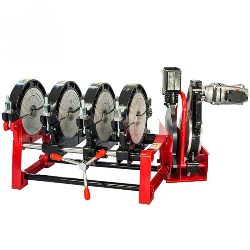 

PE pipe hot melt butt welding machine manual double column four ring welding machine PPR plastic pipe screw two ring