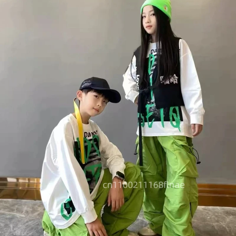 Children's Hip-hop Street Dance Performance Costume, Boys' Hip-hop Vest Set, Girls' Jazz Dance Runway Show Costume