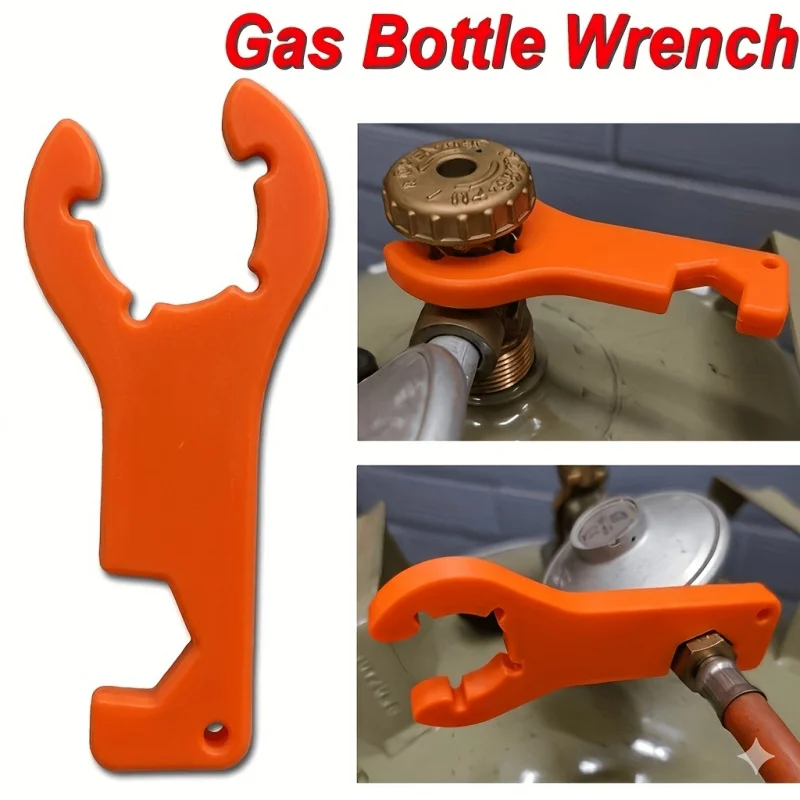 2-teiliger PVC-Gaszylinderschlüssel, Campingwerkzeug für Wohnmobile, sicherer Tank, ergonomisch, einfache Verwendung und Aufbewahrung, Outdoor-Zubehör