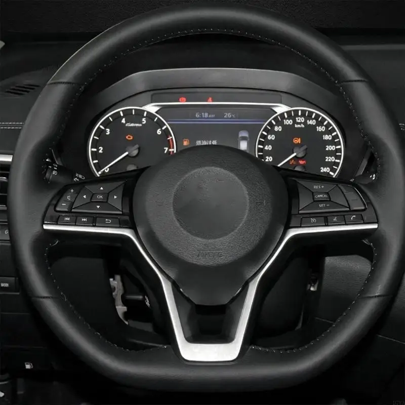 Wheel Button Panel Replacement with Wire Harness, Steering Wheel Cruise Call Menu Assembly, ABS Housing for Interior D7YA
