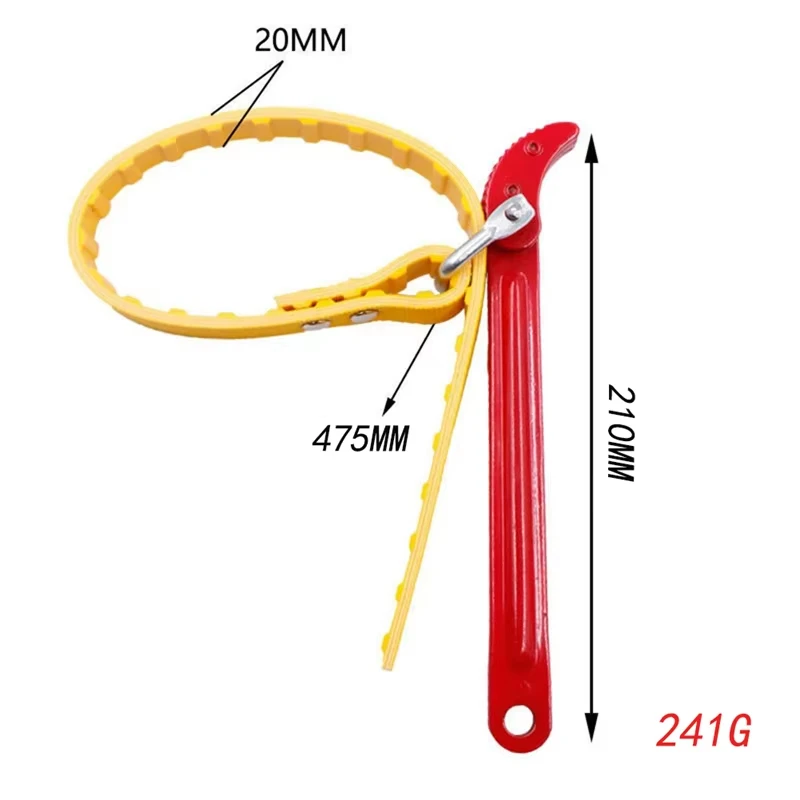 

Adjustable Cartridge Oil Filter Removal Wrench Belt Wrench Car Oil Filter Puller Strap Spanner Wrench Repair Disassembly Tools