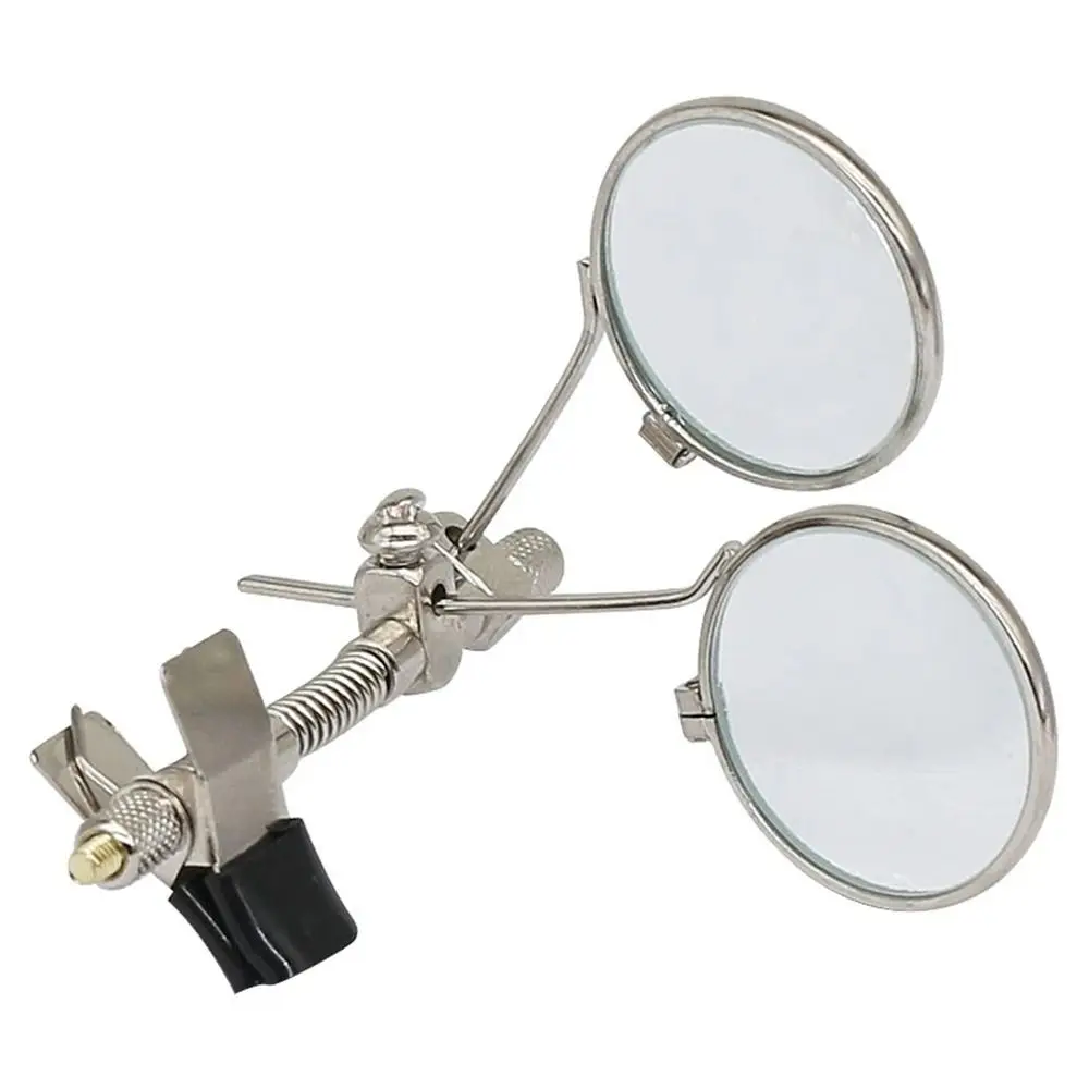 Clip-On Eyeglass Loupes 10X Double Lenses Magnifying Glass Diameter 25mm Rotatable Monocular Magnifier For Watchmakers Jewellers