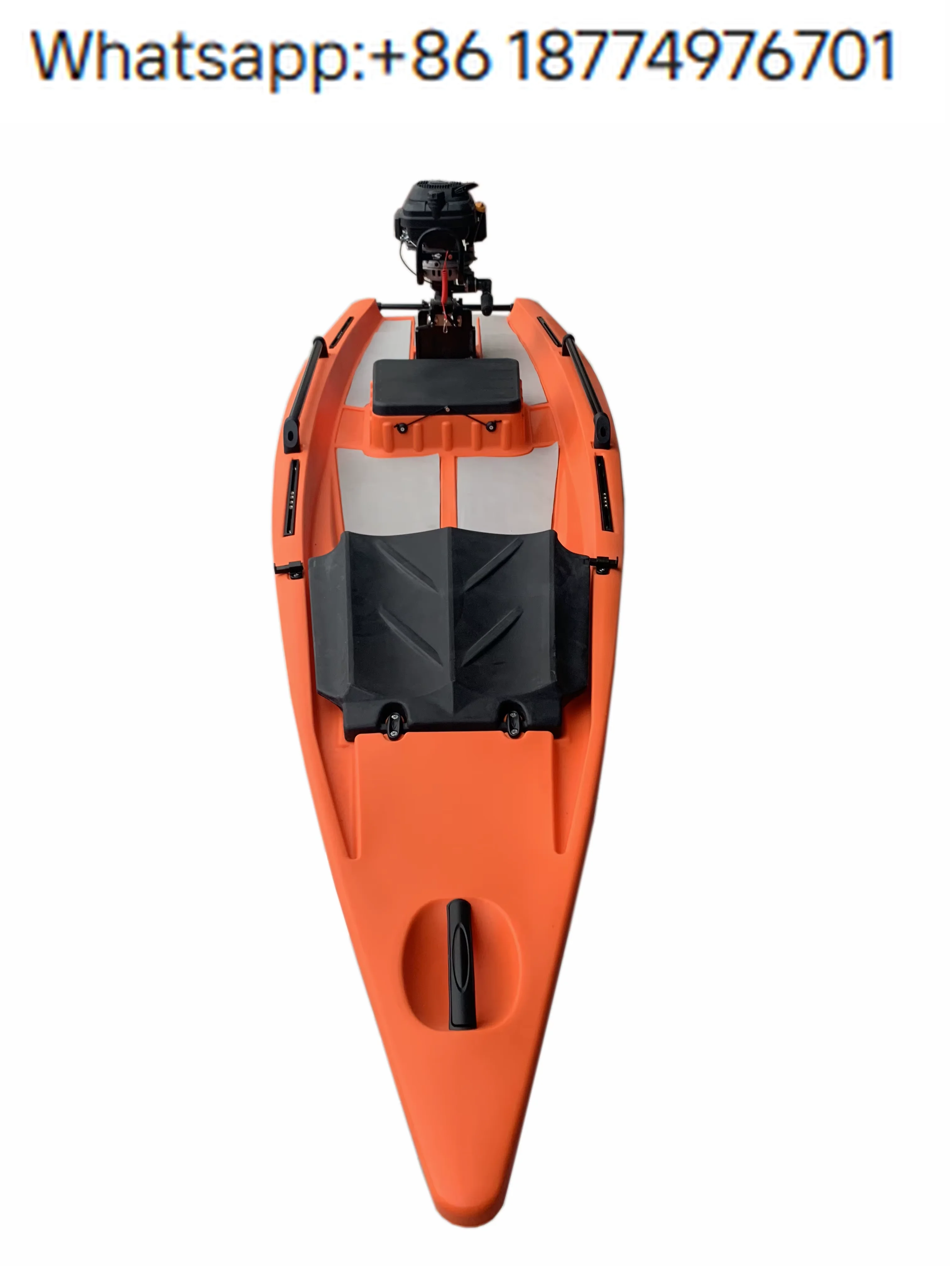

Outdoors 13ft Solo Skiff Motorized Sea Ka Big Storage PE Plastic Rowing Boats Maneuverability Performance Design Made
