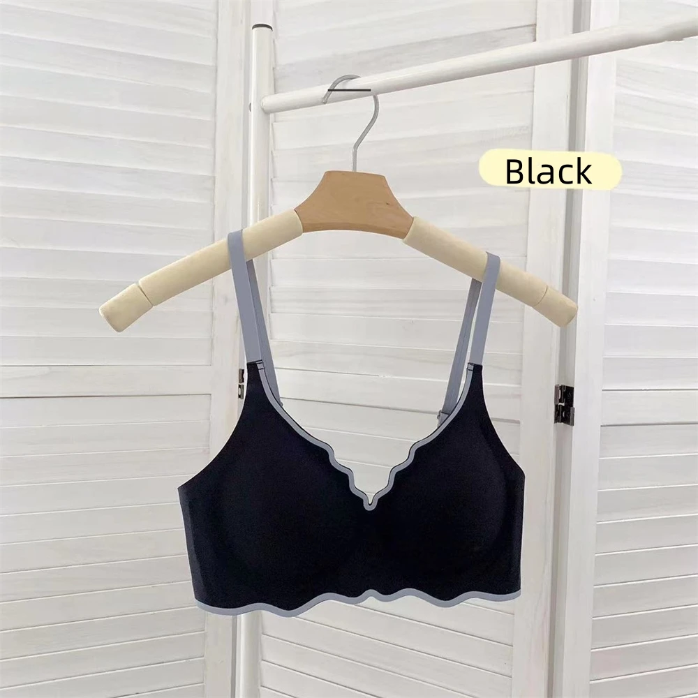 Sexy Traceless Lingerie For Women With Small Breasts Gathered Together No Steel Ring Anti Sagging Latex Jelly Bra Underwear