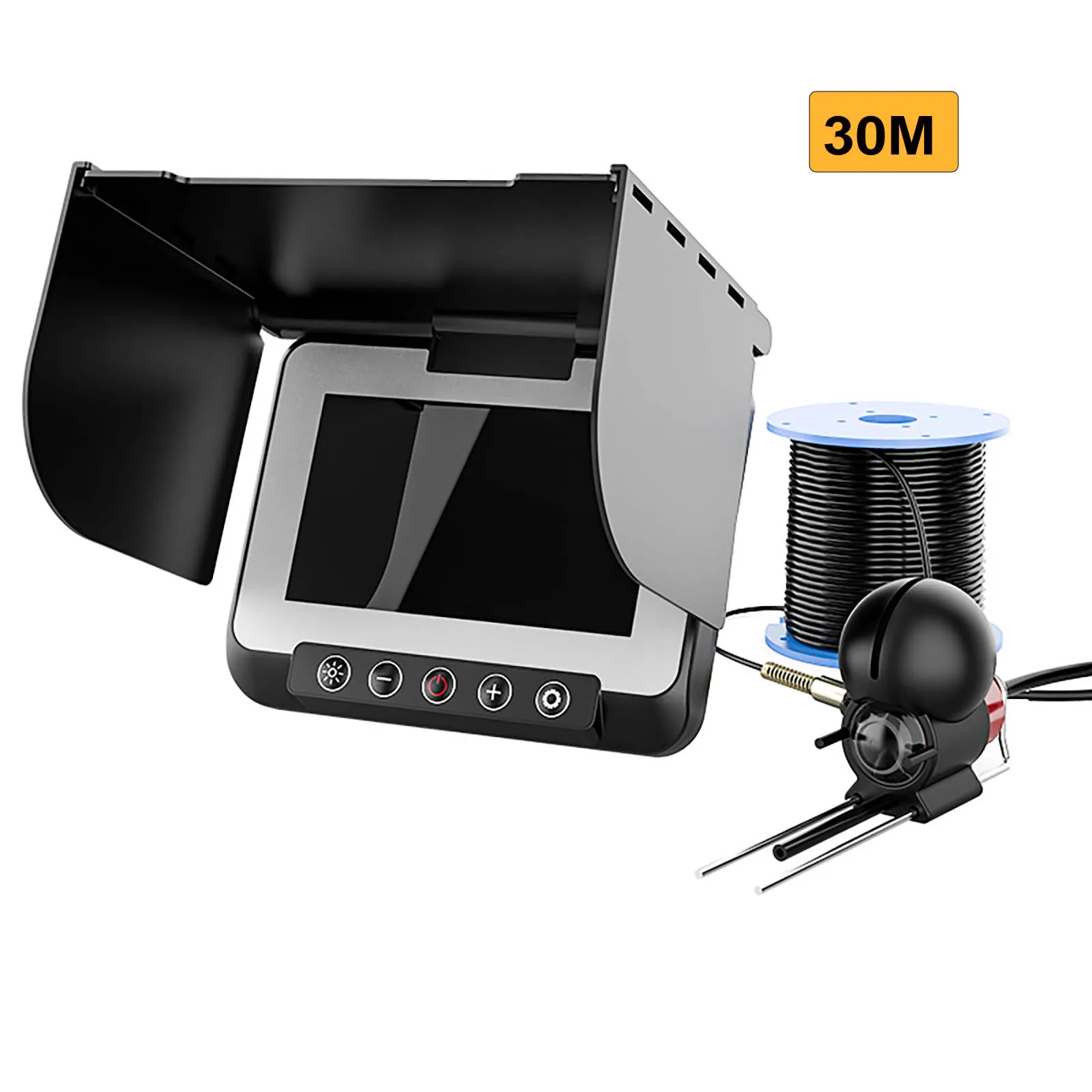 GUANMOU Fischfinder Unterwasserkamera 1080P HD 4,3 Zoll LCD Angelkamera Mit 5000mAh Akku Tragbare Angelgeräte Mit Nachtsicht 3