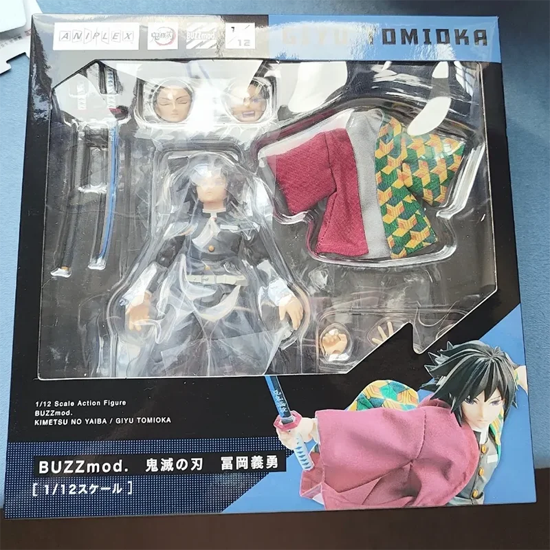 Original Aniplex Buzzmod Tomioka Giyuu Action Figure Anime Demon Slayer Kimetsu No Yaiba Figurine Pvc Mode Statue Doll Toys Gift