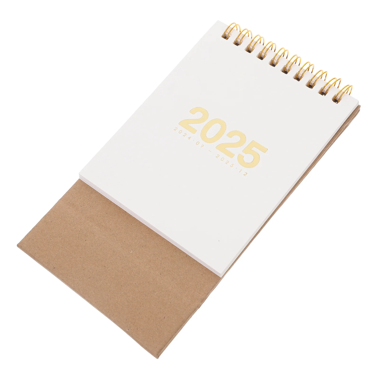 

2025 Desk Flip Standing Compact Table Calendar For Office Home Use Spiral Bound Metal Ring Sturdy Paper Daily Planner
